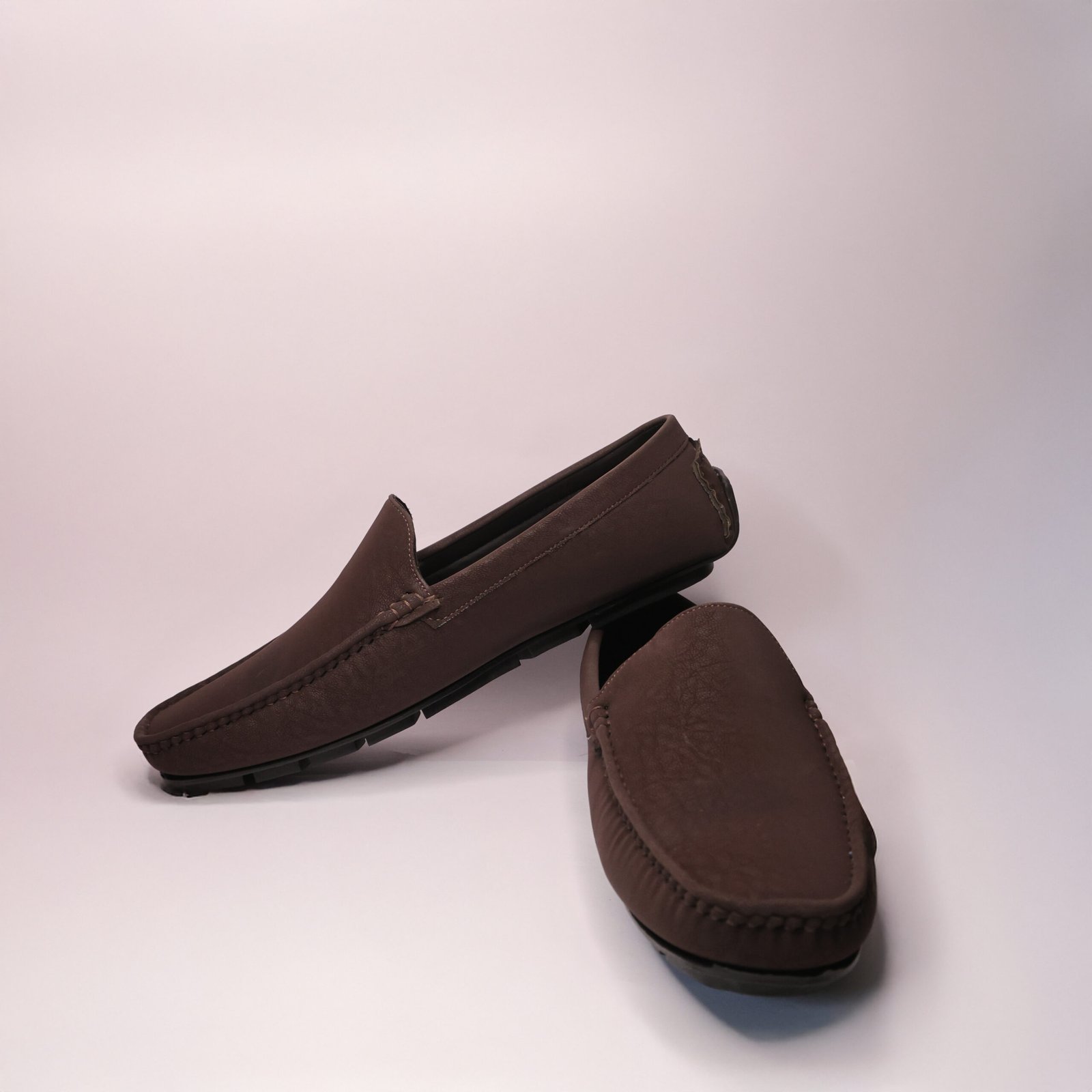 R6II9969 Premium Brown Driving Loafers | Lightweight Comfortable Slip-On Casual Shoes | Smart Casual Wear | UK 6–9